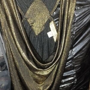 Black and Gold Shimmer Blouse